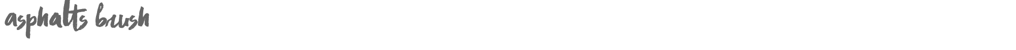 Sample characters Asphalts Font